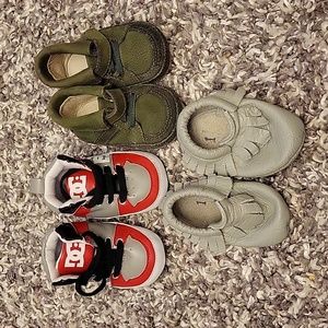 3 pairs baby shoes (1 robeez)